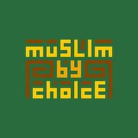 Muslim by Choice Square Kufi Calligraphy Design vector