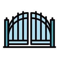 Sensor gate icon vector flat