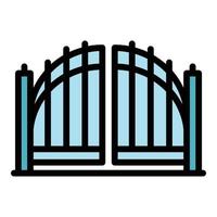 Sensor gate icon vector flat