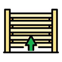 Garage shutter icon vector flat