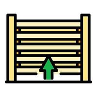 Garage shutter icon vector flat