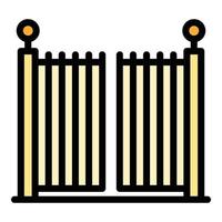 Signal automatic gate icon vector flat