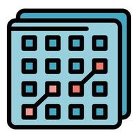 Smart data icon vector flat