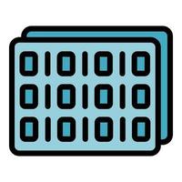 Big data icon vector flat