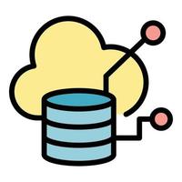 Computing storage data icon vector flat