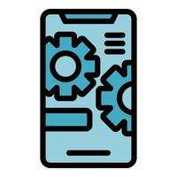 Phone data icon vector flat