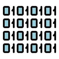 Blockchain digital code icon vector flat