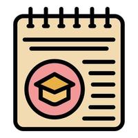 Student history icon vector flat