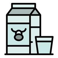 Milk protein icon vector flat