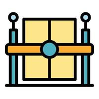 Automatic gate system icon vector flat