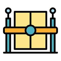 Automatic gate system icon vector flat