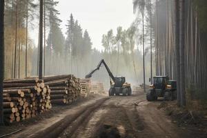 Forest industry timber wood harvesting Finland photo