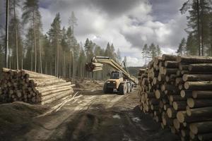 bosque industria madera madera cosecha Finlandia foto