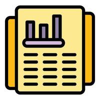 Papers market studies icon vector flat