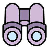 Binoculars market studies icon vector flat