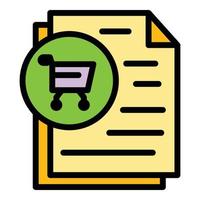 Shopping list icon vector flat