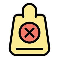 Reject shop bag icon vector flat