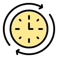 Rush job wall clock icon vector flat