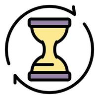 Rush job hourglass icon vector flat