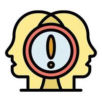 Human resources attention icon vector flat