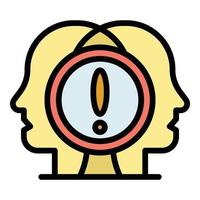 Human resources attention icon vector flat