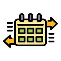 Liability safety calendar icon vector flat