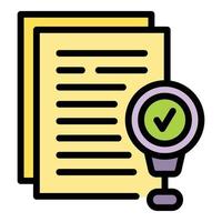 Liability agreement icon vector flat