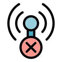 No internet signal icon vector flat