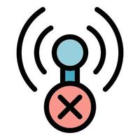 No internet signal icon vector flat