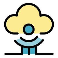 Cloud internet icon vector flat