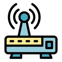 Internet router icon vector flat