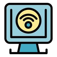 Wifi connection icon vector flat