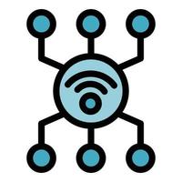 Wifi network icon vector flat