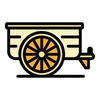 Ranch cart icon vector flat