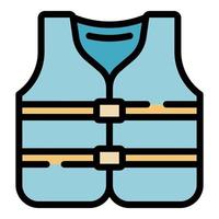 Swimming jacket icon vector flat