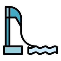 Aquapark slide icon vector flat