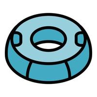 agua anillo icono vector plano