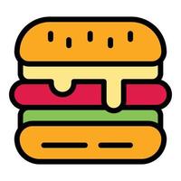 hamburguesa icono vector plano