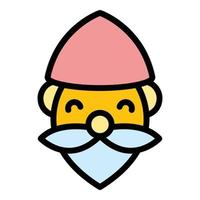 Statue dwarf icon vector flat