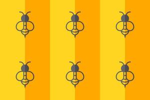 Free honey bee golden seamless pattern for honey package, wrapping, banner, interior, wrap, print, background, walls. Honey bee vector seamless pattern. Pro pattern illustration.