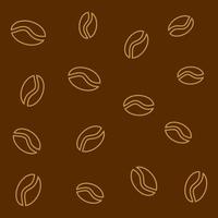 Seamless coffee beans pattern for coffee shop. Vector seamless pattern with coffee beans on brown background in retro style. Free coffee pattern.