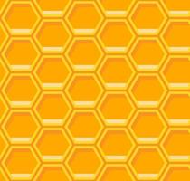 dorado hexagonal forma de panal sin costura modelo para fondo, muro, interior diseño, bandera. geométrico, hexágono, Miel, dorado, amarillo naranja, panal modelo. Pro panal modelo. vector