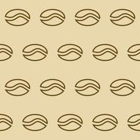 Seamless coffee bean pattern on light brown background. Coffee design, background, pattern perfect for coffee shop, cafe, restaurant, wrap print, background. Free coffee pattern. vector