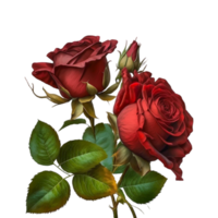 Colorful Hand Drawn Roses png