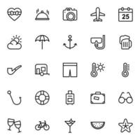 Outline icons for holiday. vector