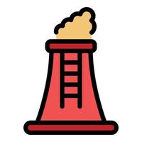 Station chimney icon vector flat