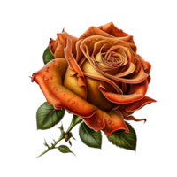 3d rouge Rose fleur png