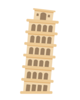 gelehnt Turm von Pisa. berühmt Wahrzeichen png