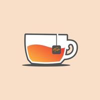 A cup of tea fresh drink illustration vector