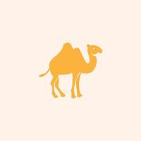 A camel with a tan background. vector